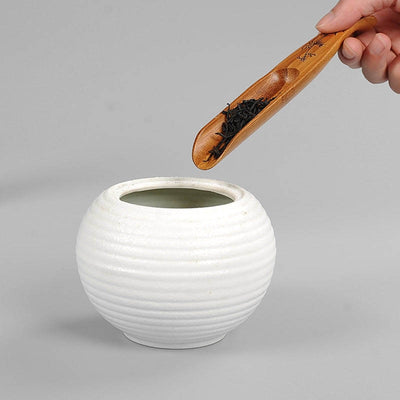 Traditional Hand Carved Wood Tea Scoop | DefiniTea