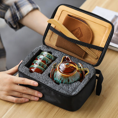 5 Piece Travel Tea Set In Carrying Bag | DefiniTea